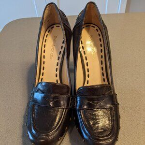 Enzo Angeolini Eabalinia Brown Leather Pumps